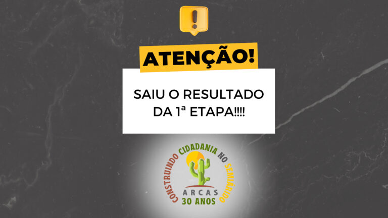 ARCAS PUBLICA RESULTADO DA 1ª ETAPA DE SELEÇÃO DE PESSOAL 001/2024